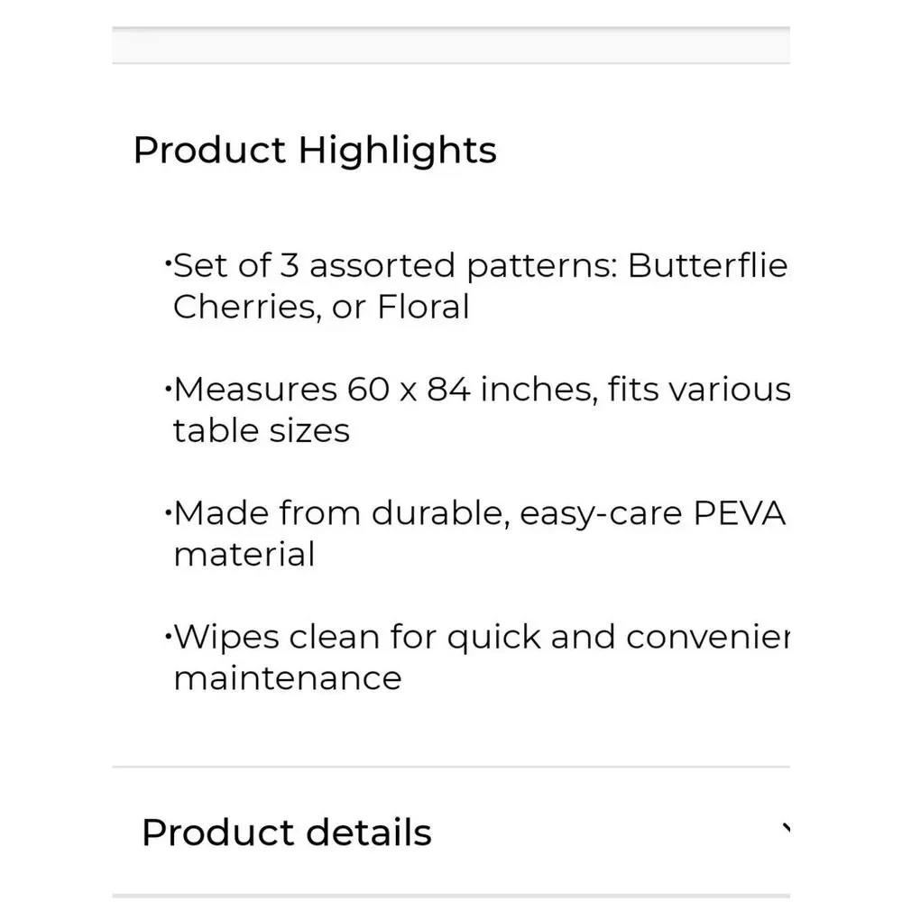 Dolly Parton Butterflies Floral Print PEVA Tablecloth